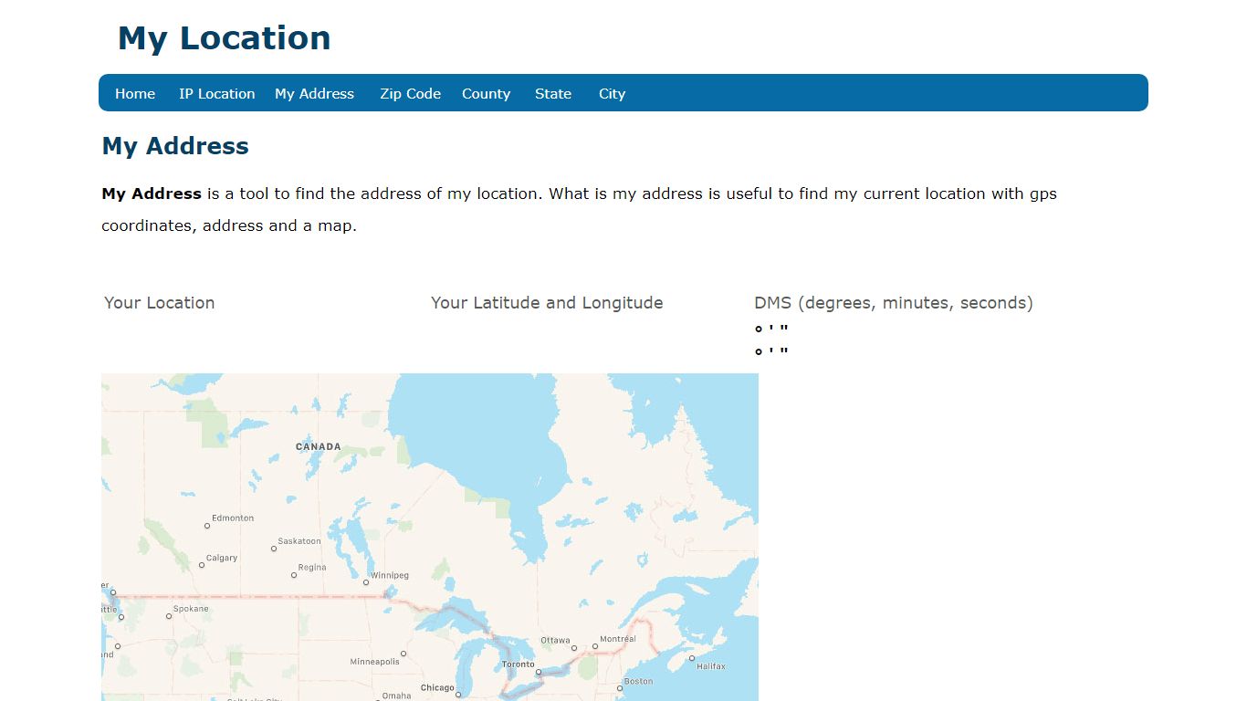 My Address - What is my Address? - My Location